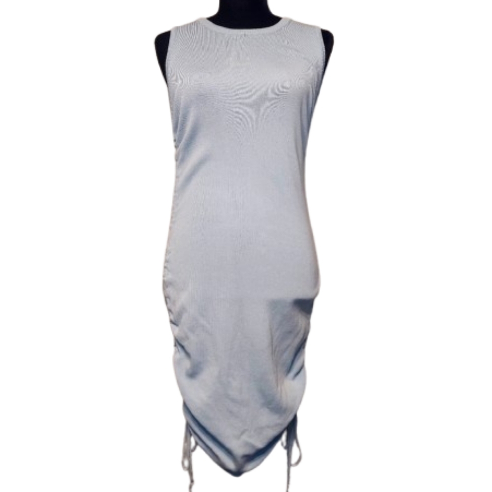 Lioness Women's Light Blue Sleeveless Stretchy Midi Dress Size Large